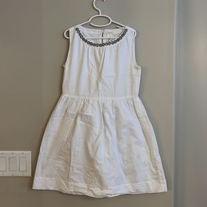 Girls JCrew sleeveless white dress